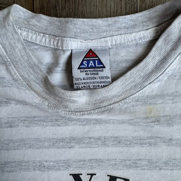 Vintage 90s Las Vegas Striped T Shirt XL Boxy Fit - Picture 3 of 4